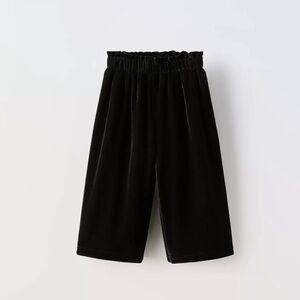 Zara Girls Black Velvet Culottes size 4-5